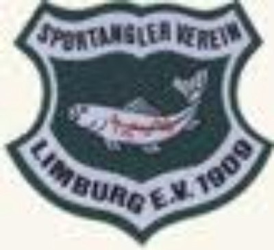 Wappen des Sportangler-Vereins Limburg e.V. 1909 mit einer Forelle.